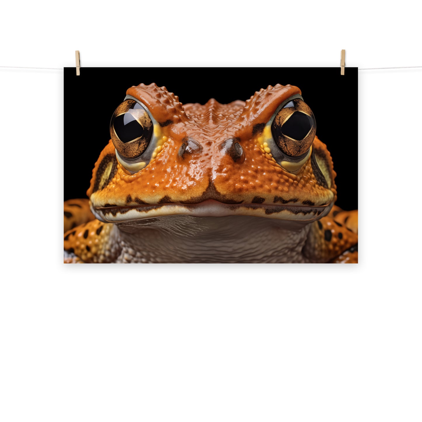 Beady-Eyed Beauty Frogs Photorealism Painting - Digital Artwork Loose Print