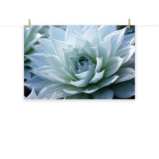 Botanical Rhapsody Succulent Photorealism Painting - Digital Artwork Loose Art Print