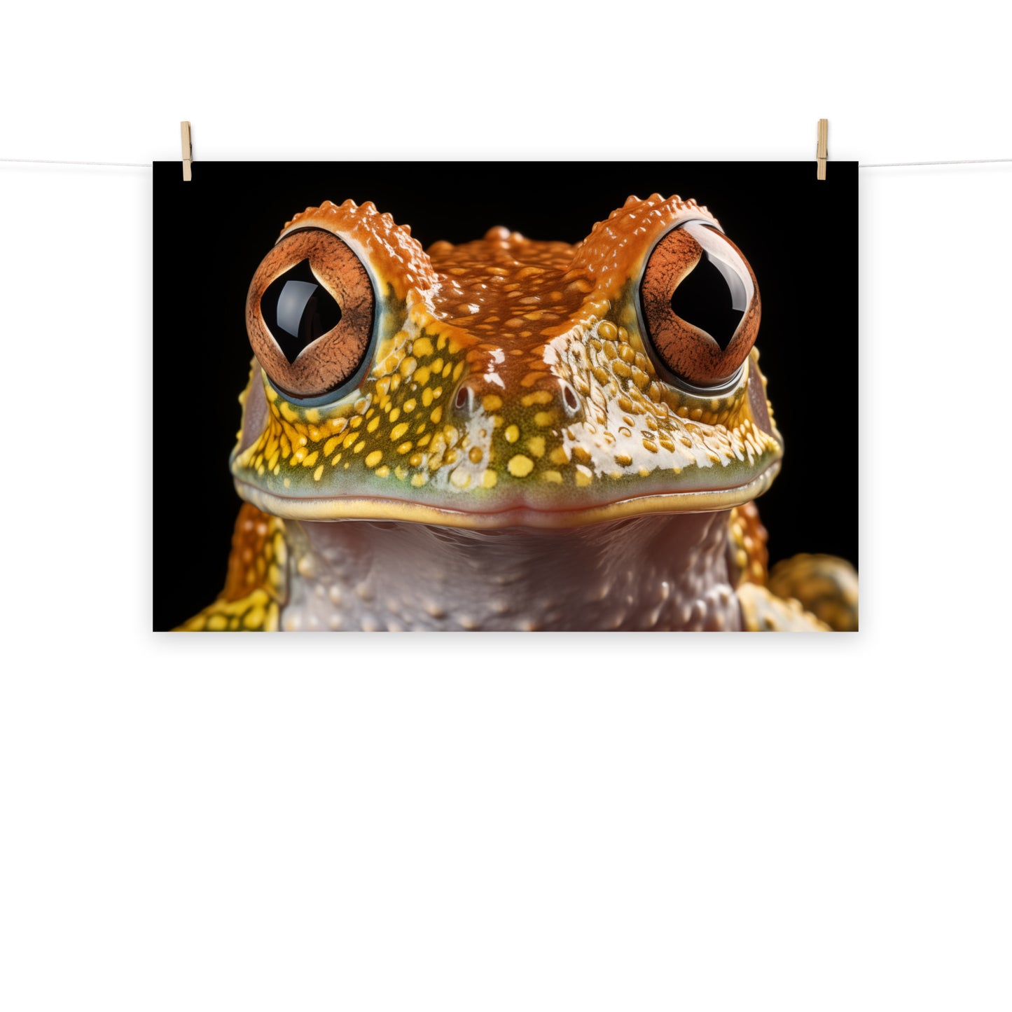 Wall Art For Children's Bedrooms: Curious Critter Hylidae Tree Frog Photorealism - Digital Artwork Loose Art Print