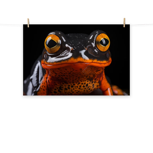 Frog Painting: Dangerously Beautiful Mantella Photorealism - Digital Artwork Loose Art Print