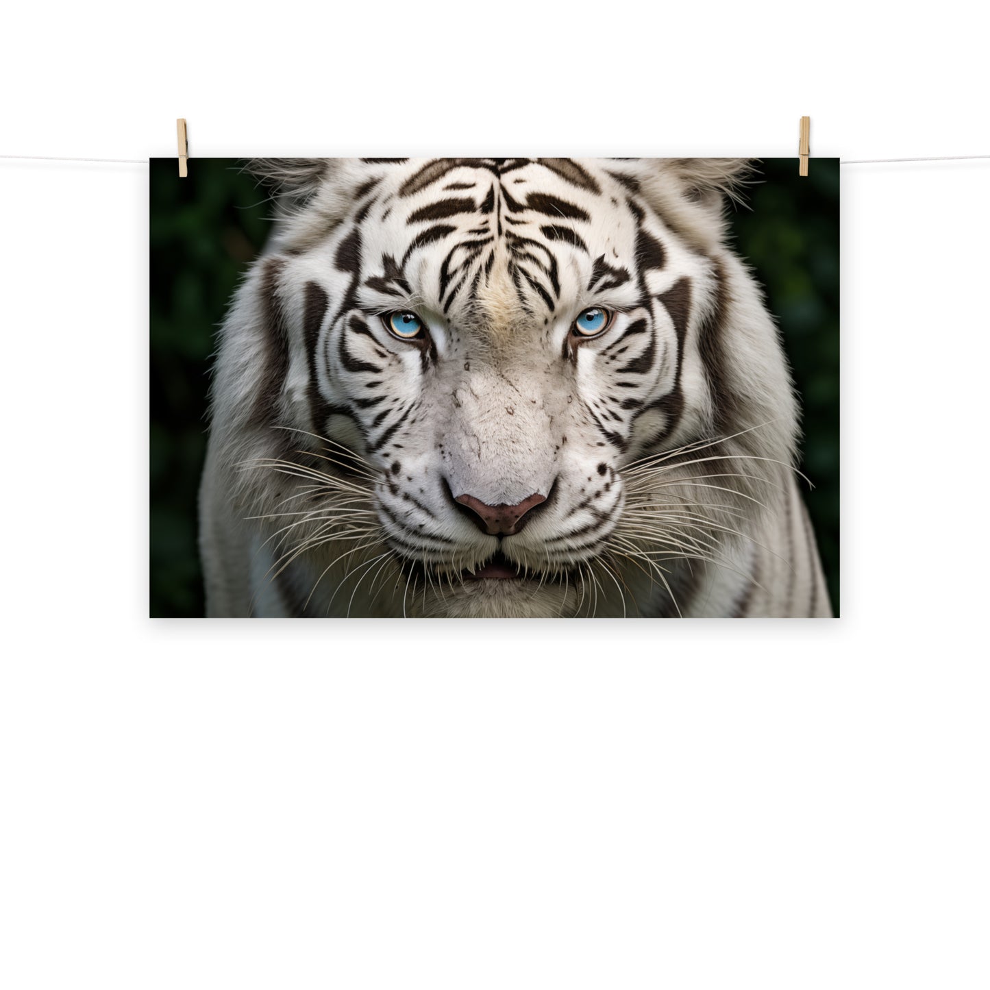 Tiger Wall Decor: Don't Mess with Me Photorealism - Digital Artwork Loose Art Print