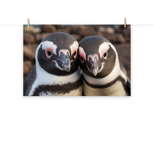 Penguin Art: Double Trouble Photorealism - Digital Artwork Loose Print