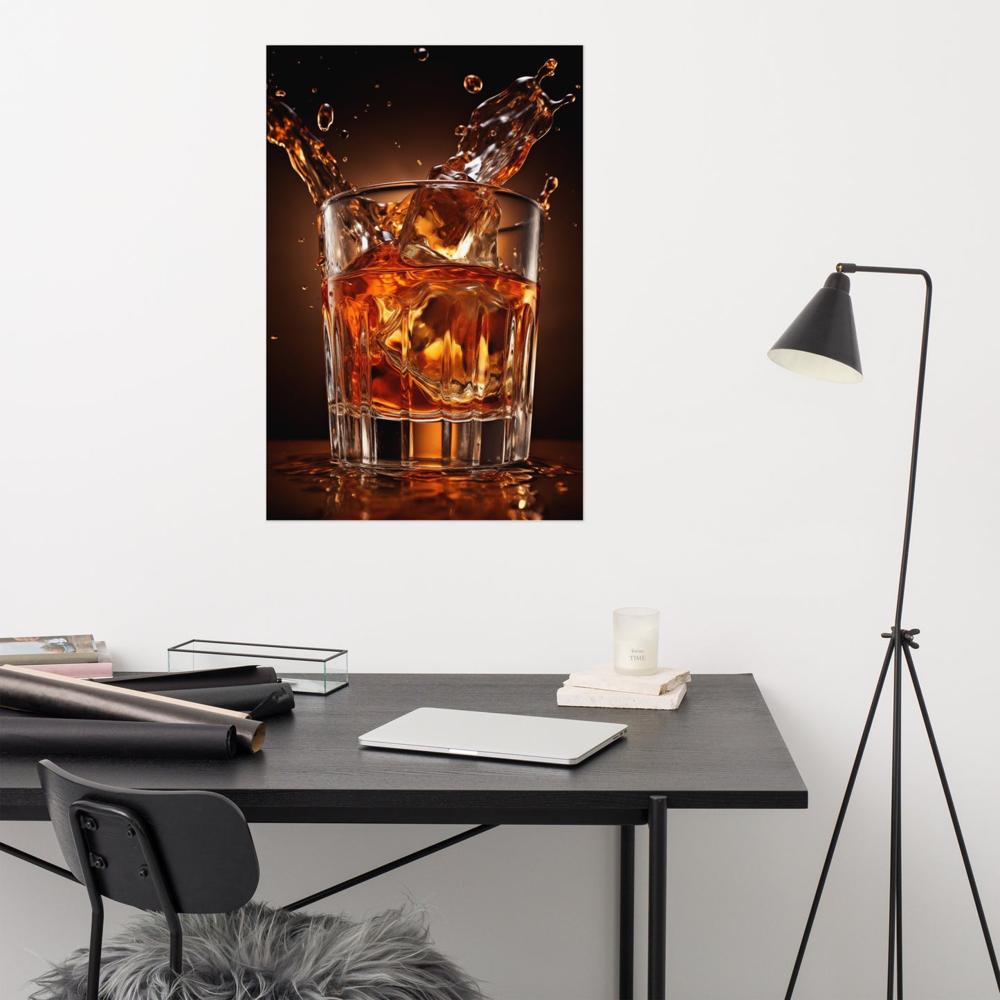 Amber Explosion Realism Painting Digital Artwork Loose Art Print