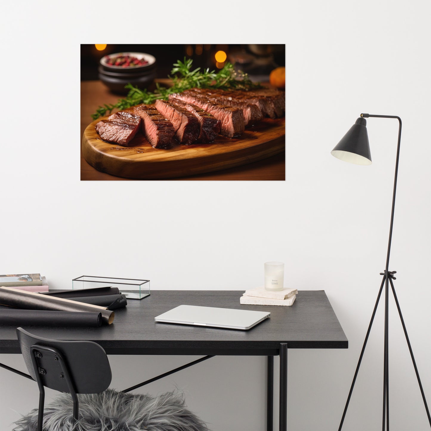 Food Art Steak Photorealistic Digital Artwork Loose Art Print