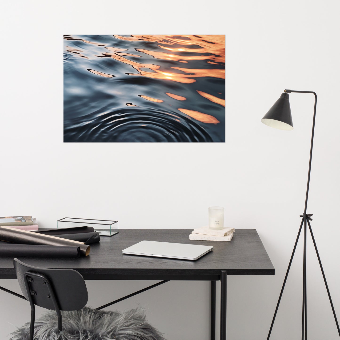 Ripples of Gold Realism Painting Digital Artwork Loose Art Print