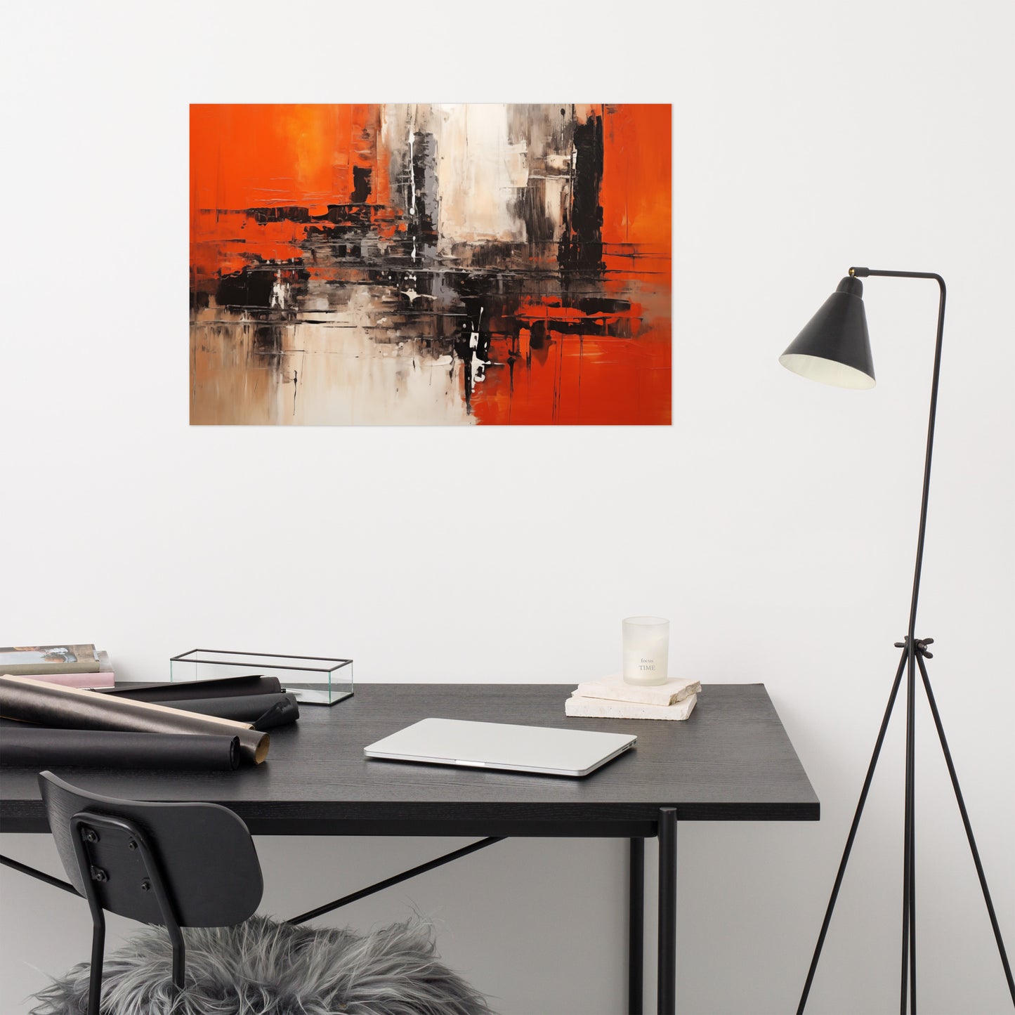 Sunbaked Symphony Abstract Painting Digital Artwork Loose Art Print