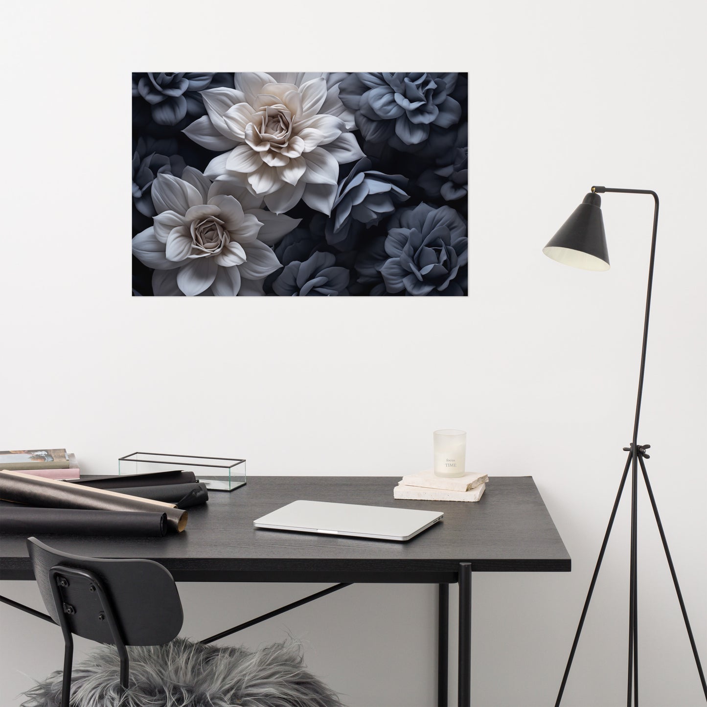 Whispering Blooms Realism Painting Digital Artwork Loose Art Print