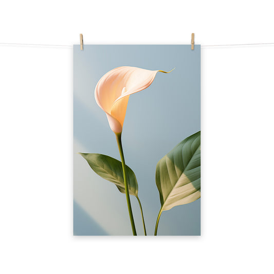 Calla's Glow Realism Painting Digital Artwork Loose Art Print