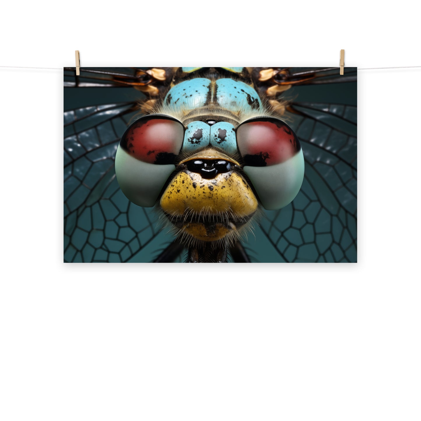 Dragonfly Art: "Dragonfly's Gaze" Photorealism - Digital Artwork Loose Print