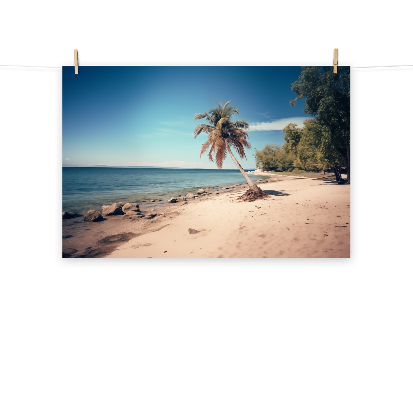 Forgotten Coast Subdued Retro Coastal Photorealism - Digital Artwork Loose Art Print