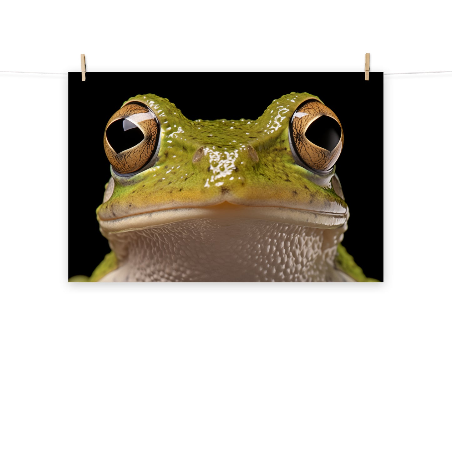 Froggy Face Hylidae Tree Frog Photorealism - Digital Artwork Loose Art Print