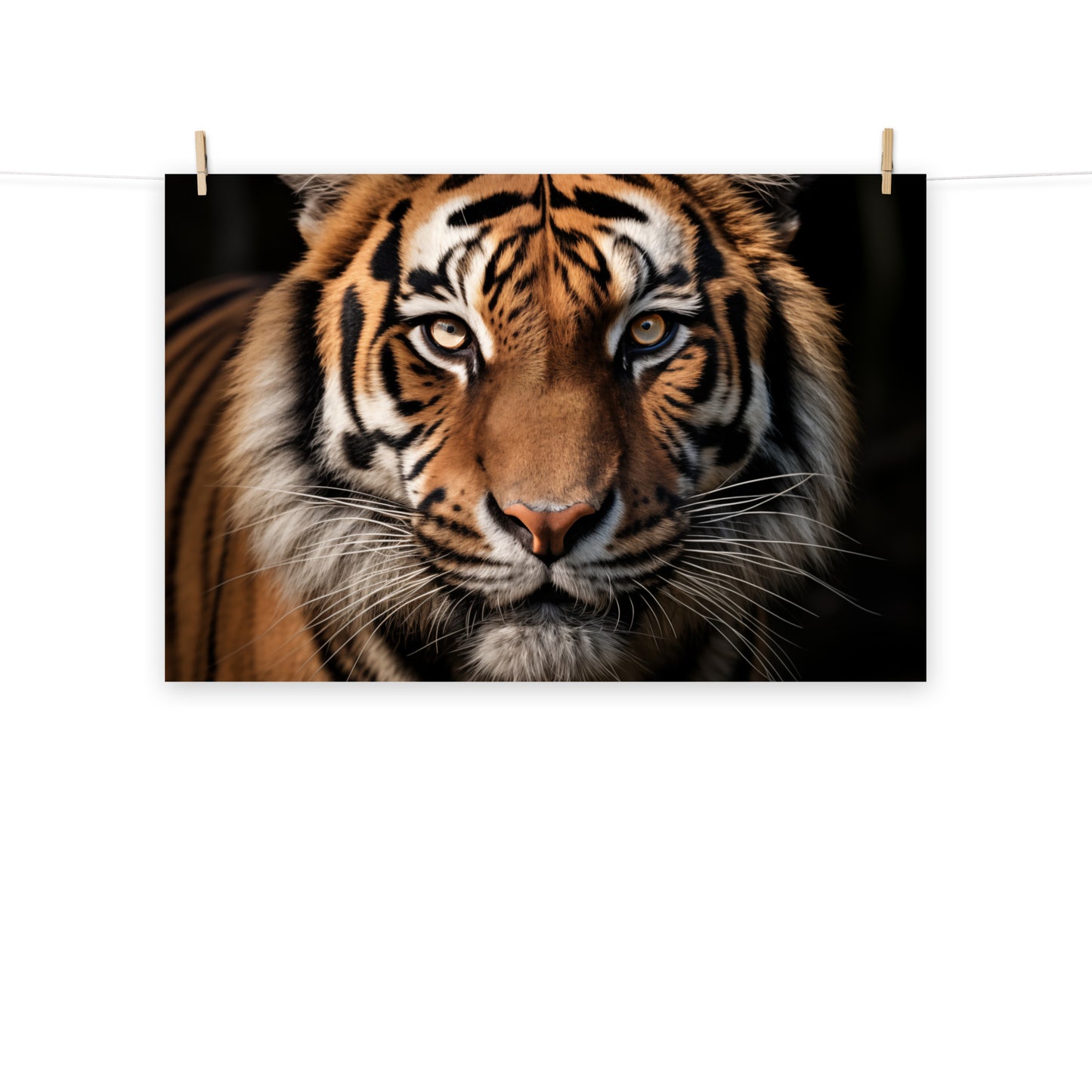 Ghost of the Jungle Tiger Photorealism - Digital Artwork Loose Art Print