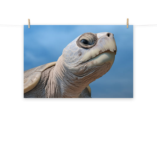 Ghost of the Sea Kemps Ridley Sea Turtle Coastal Photorealism - Digital Artwork Loose Art Print