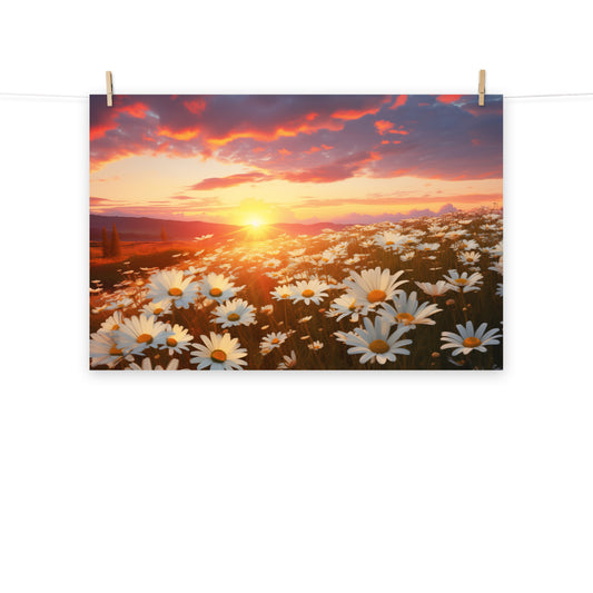 Golden Hour Glory Photorealism - Digital Artwork Loose Art Print