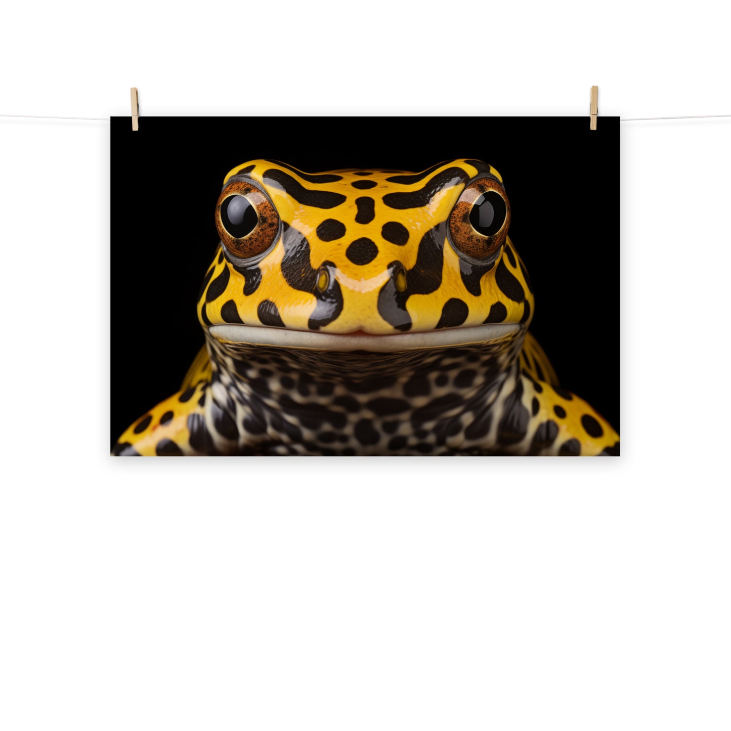 Golden Wonder Southern Corroboree Frog Close-up Photorealism - Digital Artwork Loose Art Print