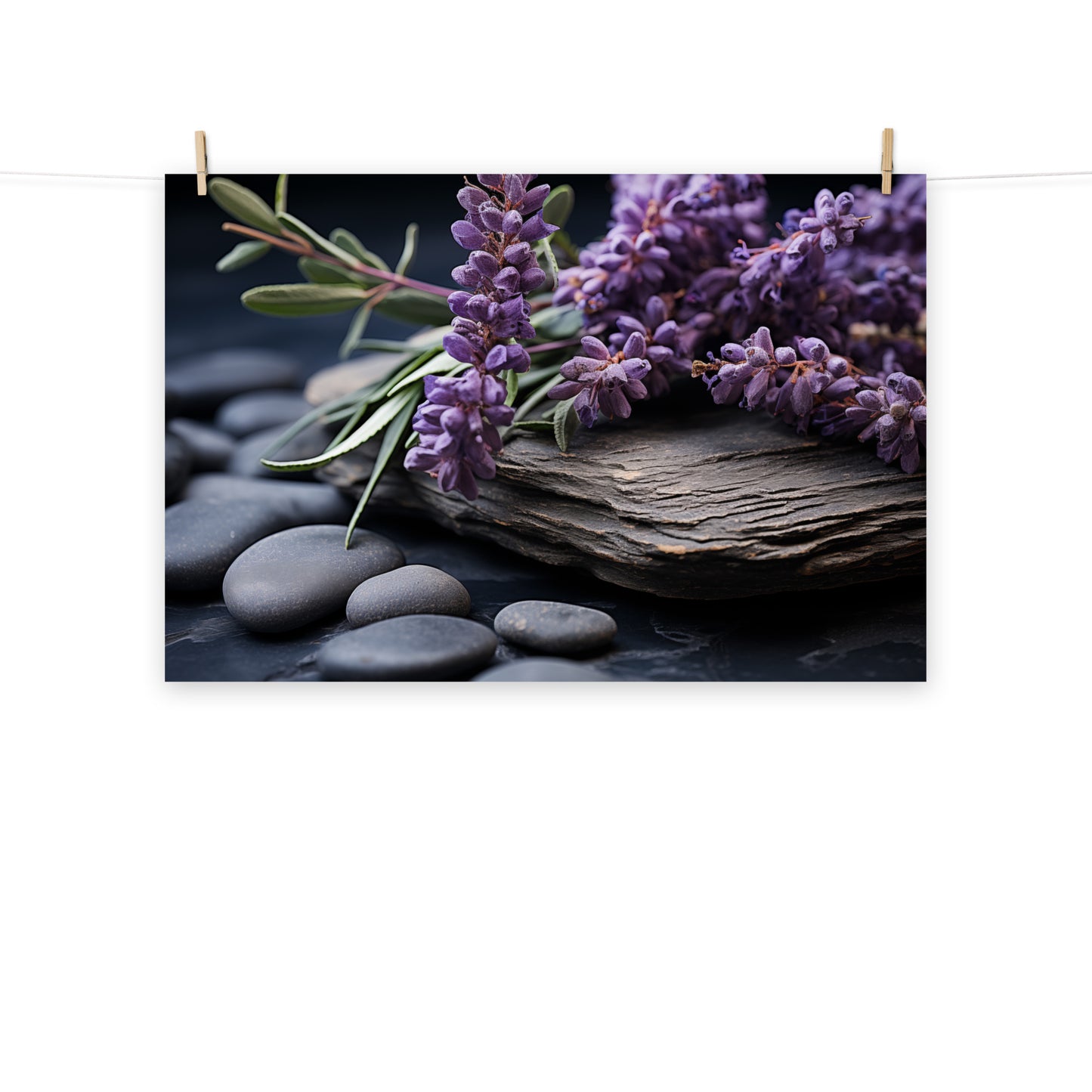 Lavender's Lullaby Photo Realism - Digital Artwork Loose Art Print