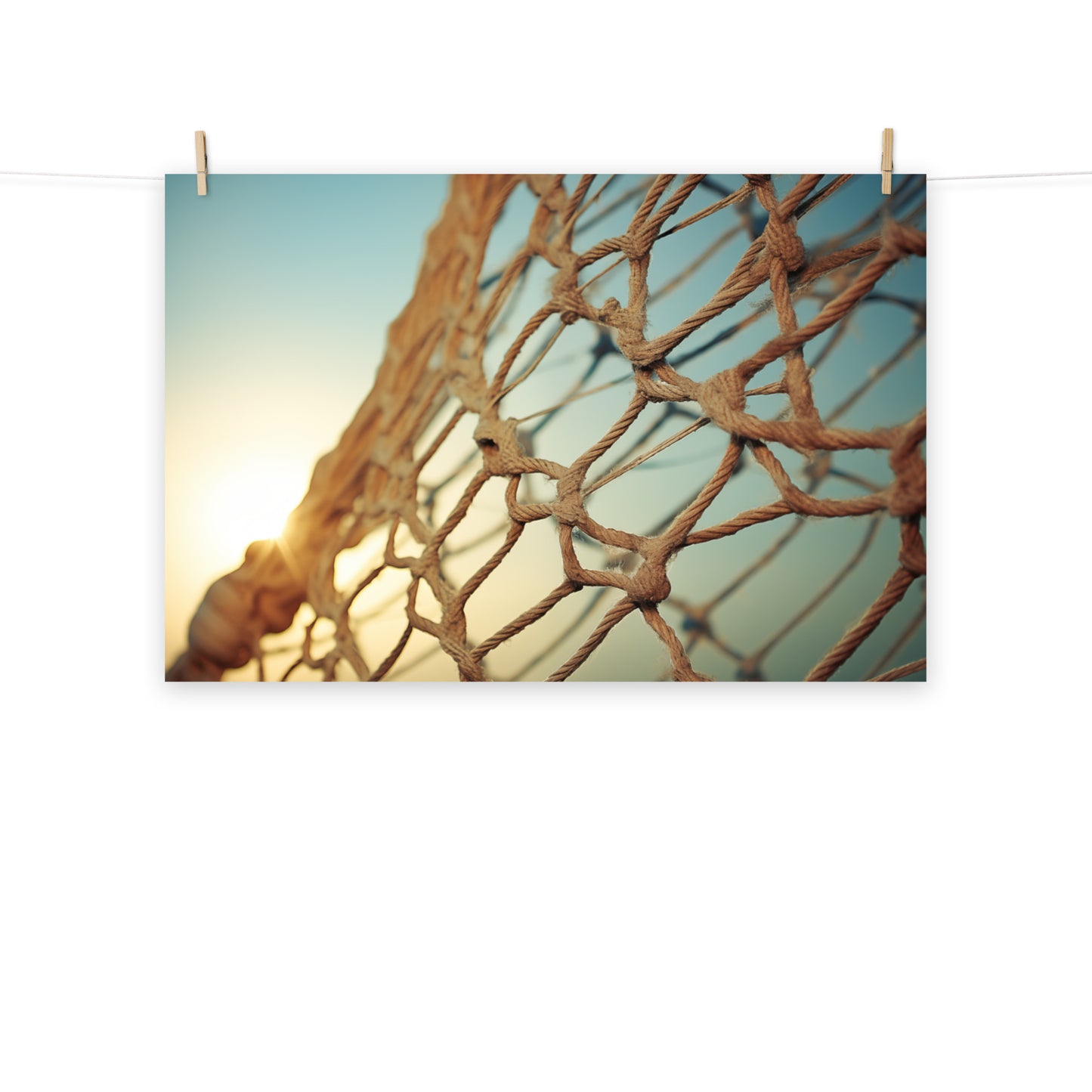 Net Worth Fishing Net Abstract Photorealism - Digital Artwork Loose Art Print