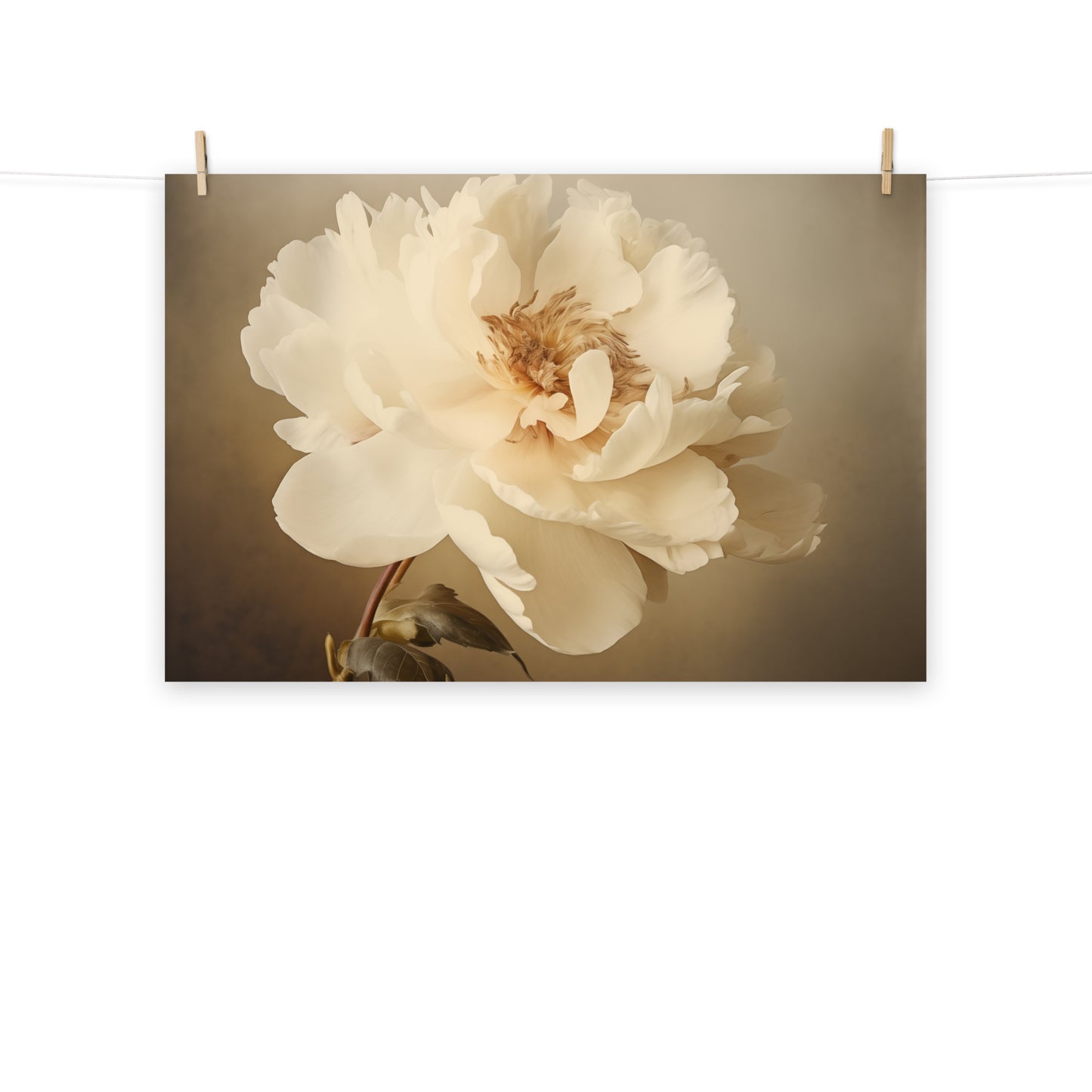 Nostalgic Bloom Retro Subdued Photorealism - Digital Artwork Loose Art Print