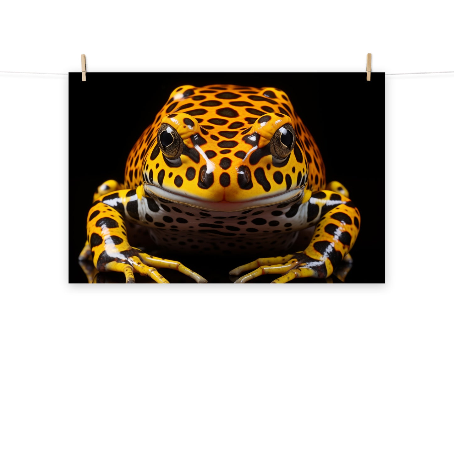 Polka-Dot Prince Southern Corroboree Frog Close-up Photorealism - Digital Artwork Loose Art Print