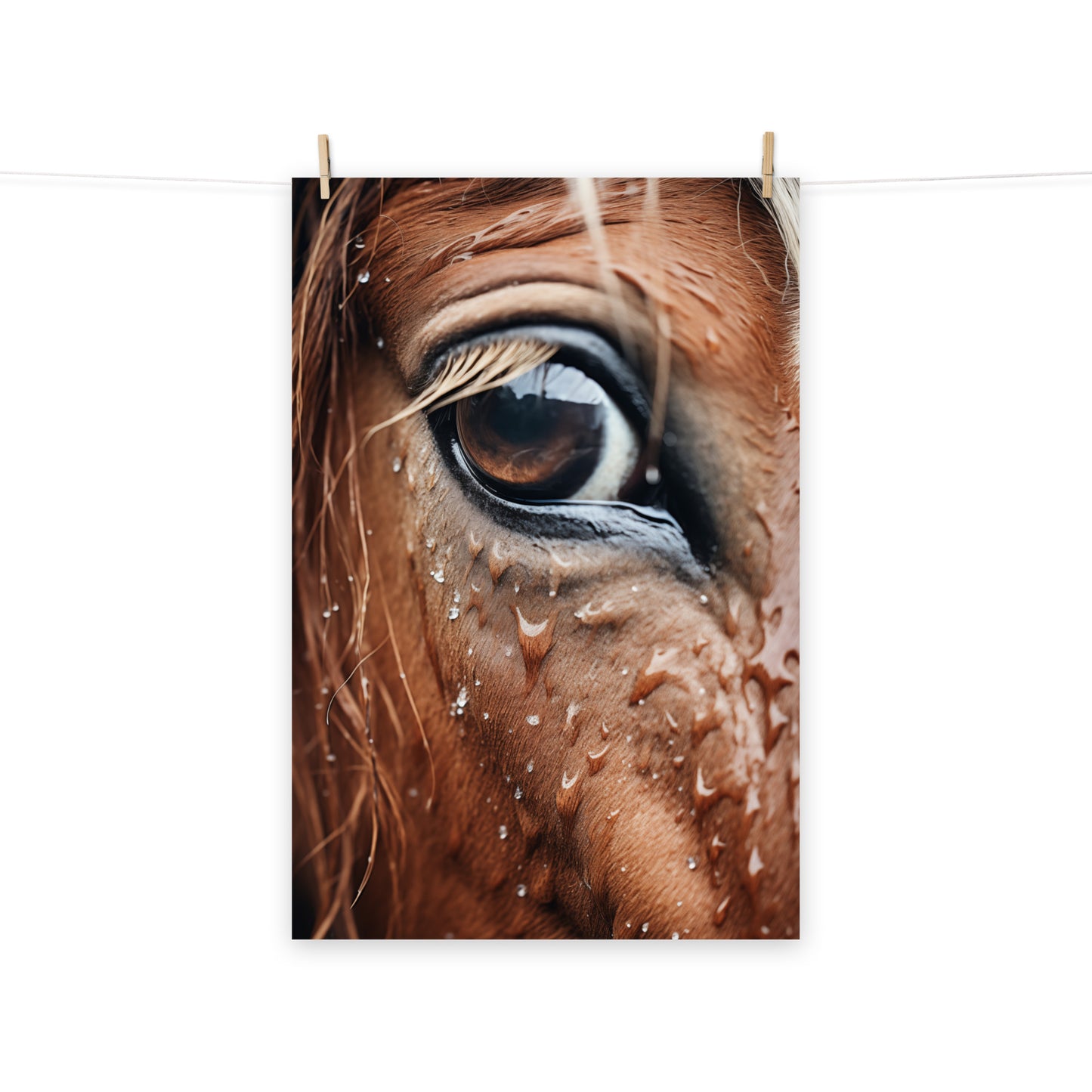 The Horse's Secret Photorealism - Digital Artwork Loose Art Print