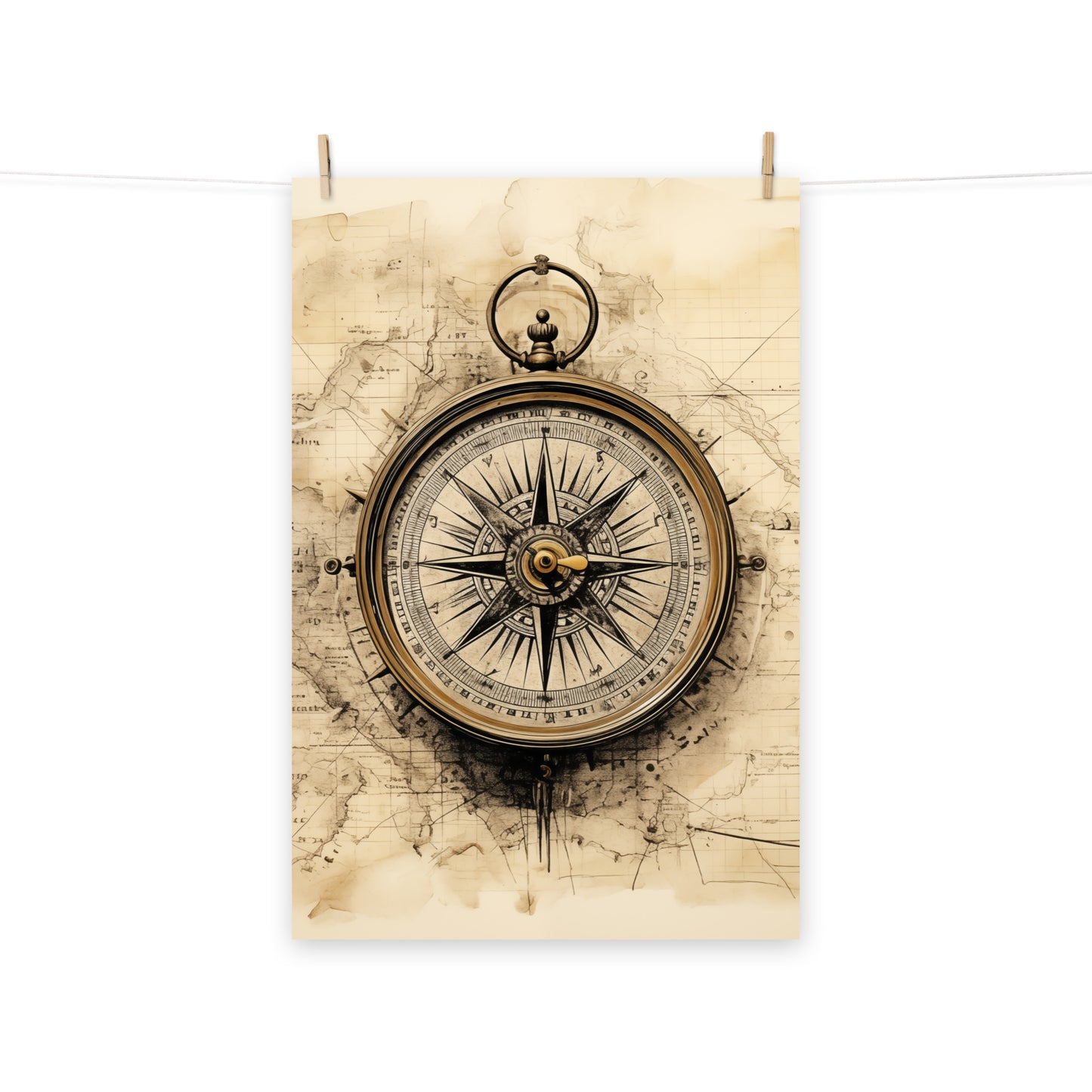 The Navigator's Guide Illustration - Digital Artwork Loose Art Print