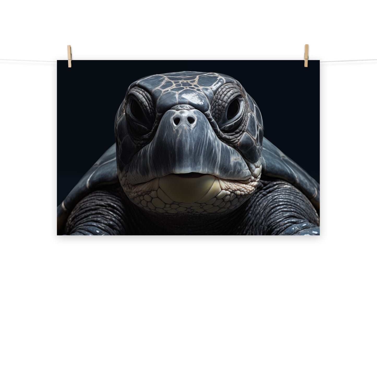 The Old Soul Sea Turtle Coastal Photorealism - Digital Artwork Loose Art Print