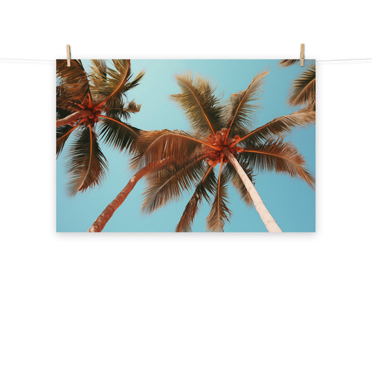 Tropical Tranquility Realism Painting Digital Artwork Loose Art Print