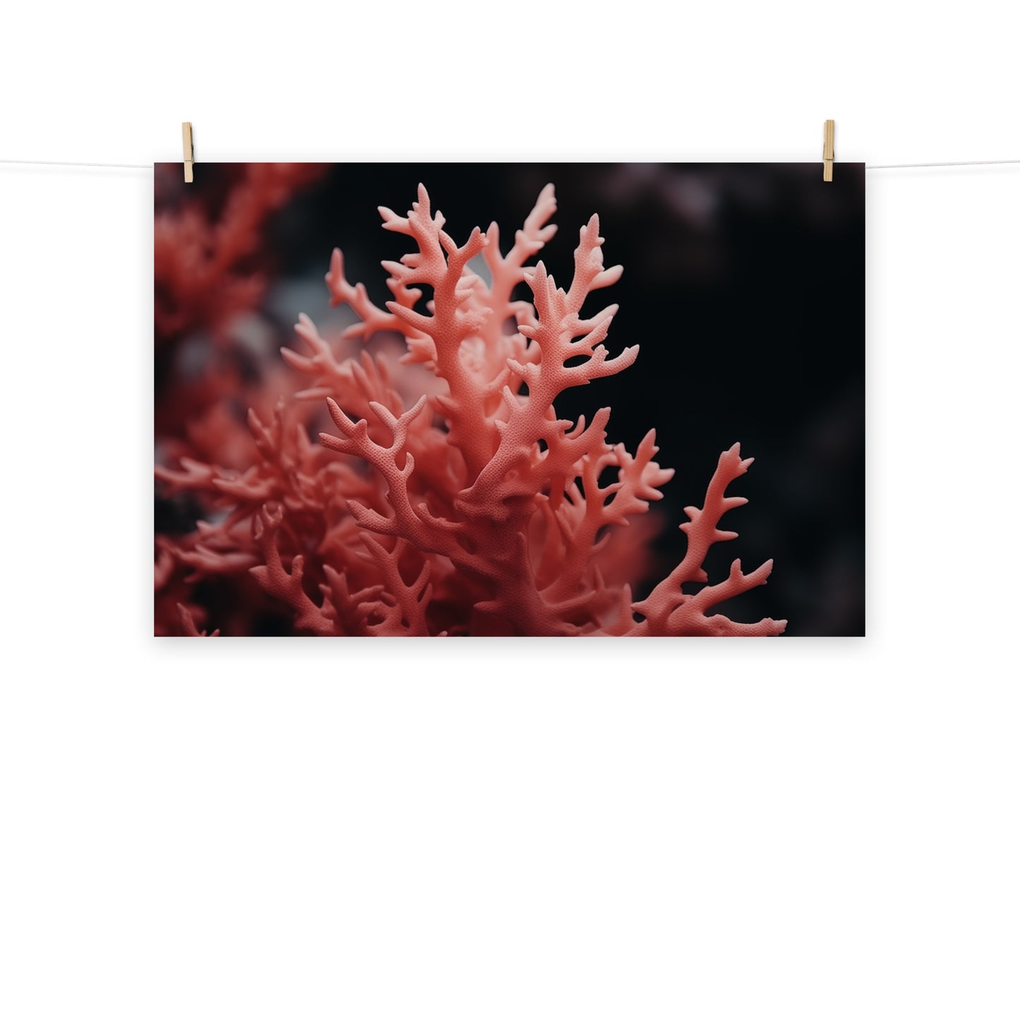 Underwater Eden Coral Photorealism - Digital Artwork Loose Art Print