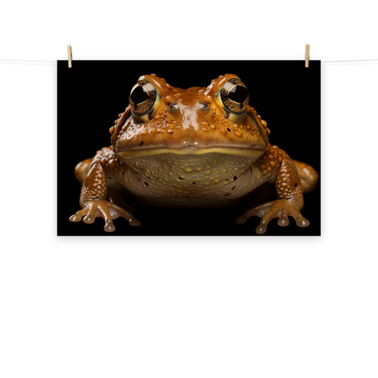 Toad in the Night Frogs Photorealism - Digital Artwork Loose Art Print
