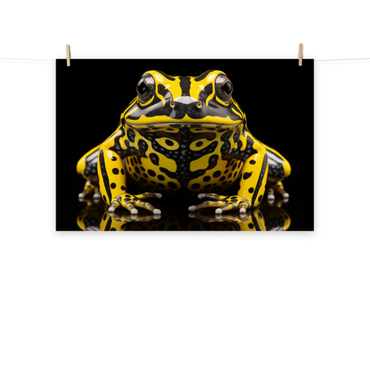 The Spotted Serenade Southern Corroboree Frog Close-up Photorealism - Digital Artwork Loose Art Print
