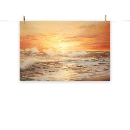 Whispering Tide Encaustic Painting Digital Artwork Loose Wall Art Print