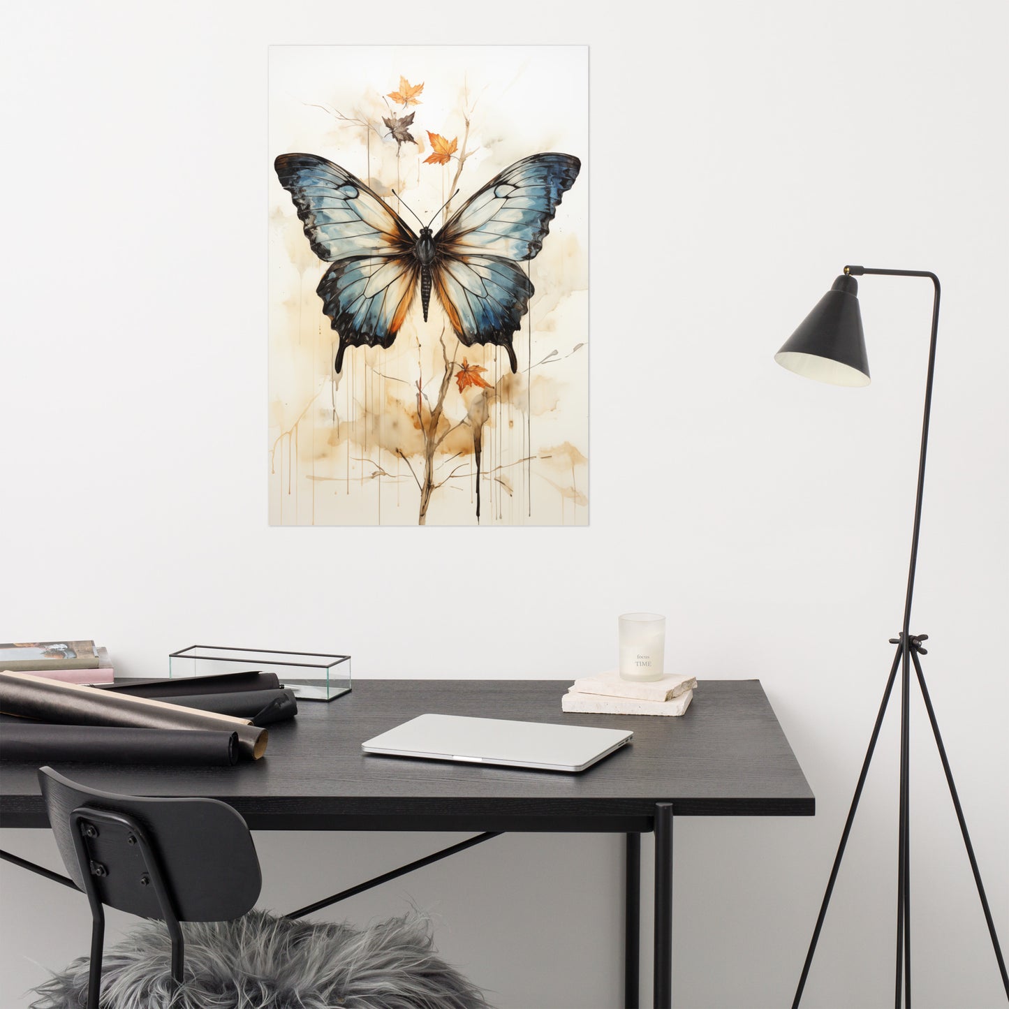 Wings of Wonder Ink Painting Digital Artwork Loose Wall Art Print