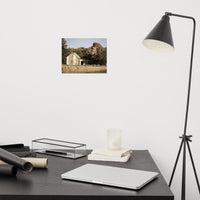 Patriotic Barn in Field Aged Landscape Photo Loose Wall Art Prints