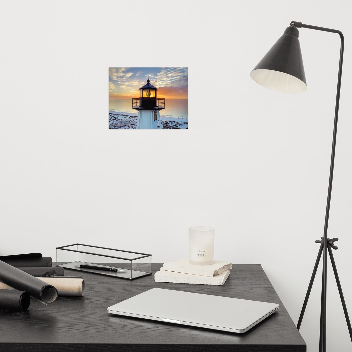 St Mark Lighthouse at Sunset Coastal Architectural Photograph Loose Unframed Wall Art Print
