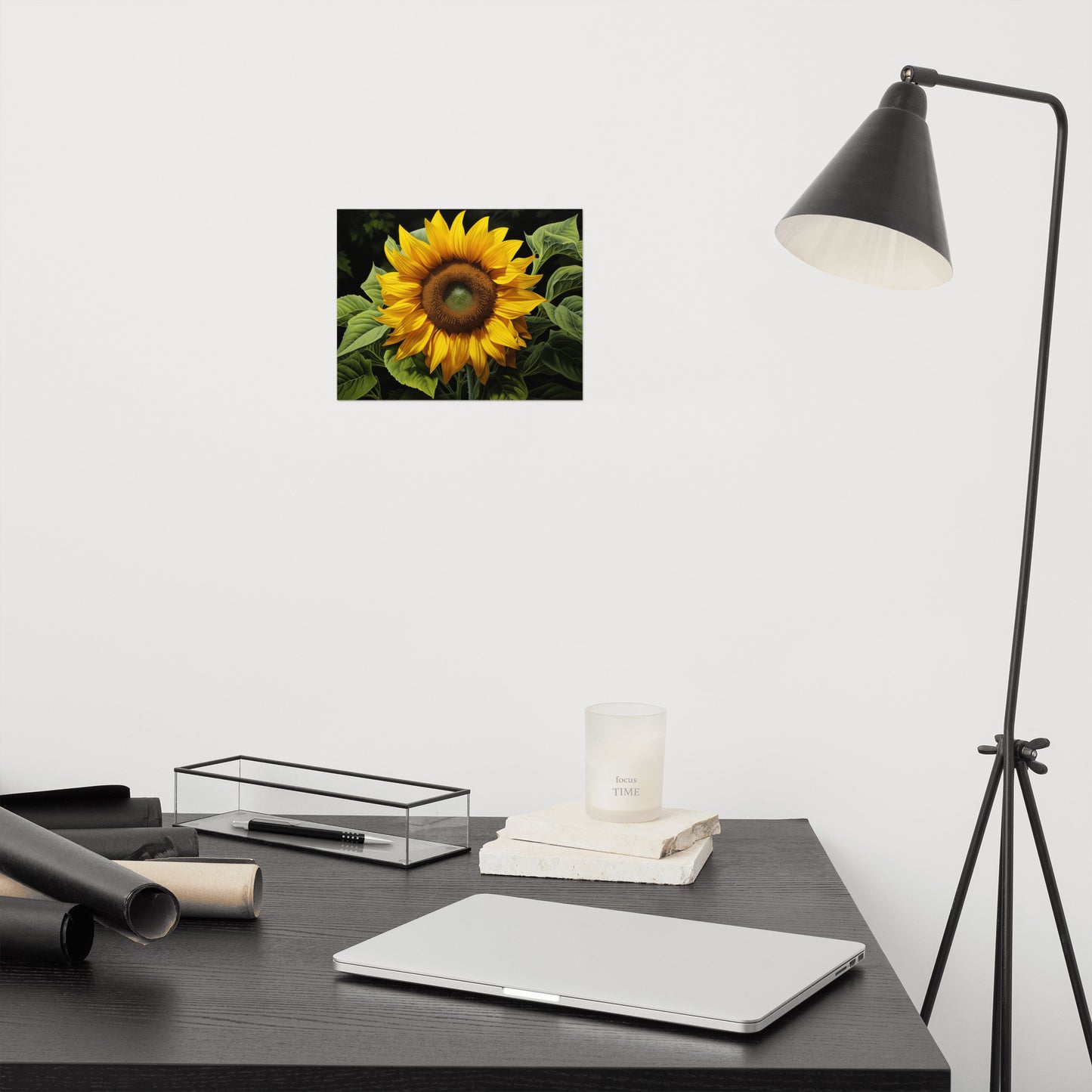 sunflower art print: "A Moment of Gold" Illustration Digital Artwork Loose Print