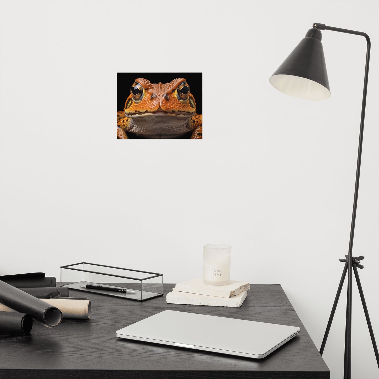 Beady-Eyed Beauty Frogs Photorealism Painting - Digital Artwork Loose Print