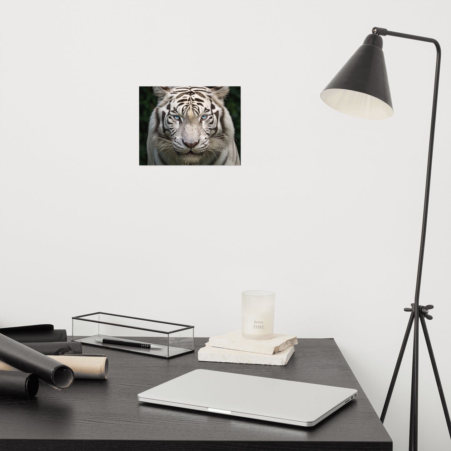 Tiger Wall Decor: Don't Mess with Me Photorealism - Digital Artwork Loose Art Print