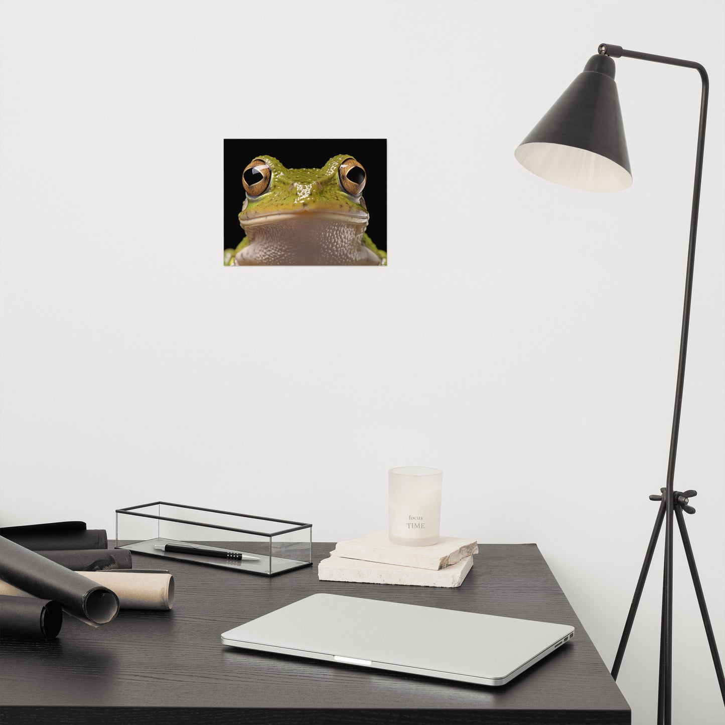 Froggy Face Hylidae Tree Frog Photorealism - Digital Artwork Loose Art Print