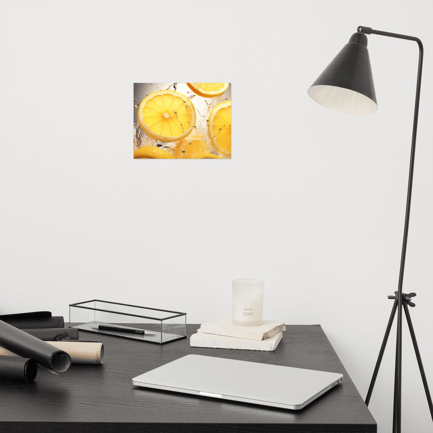 Lemon Zest Photorealism - Digital Artwork Loose Art Print