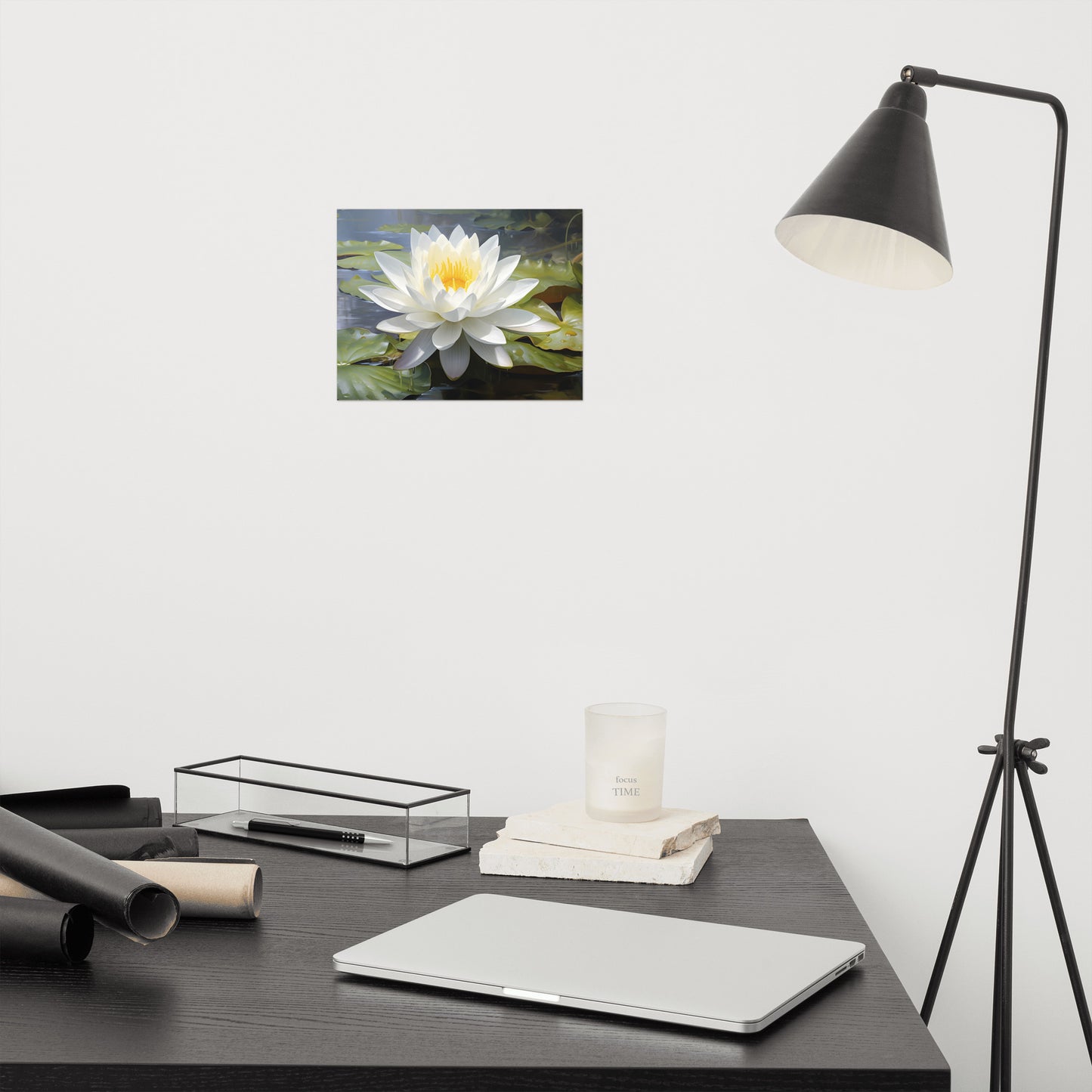 Tranquil Bloom Oil Painting - Digital Artwork Loose Art Print