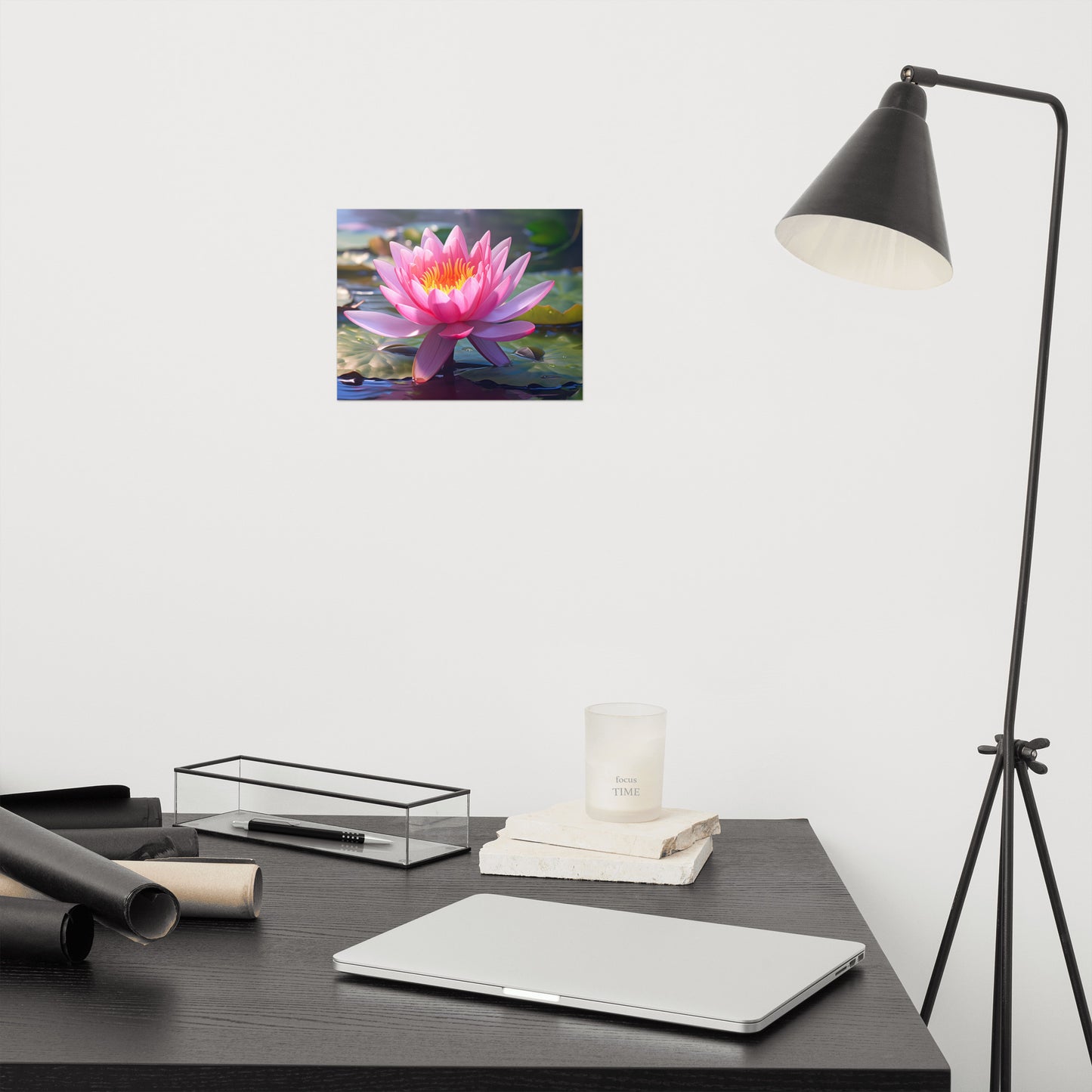 Water Lily Waltz Oil Painting - Digital Artwork Loose Art Print