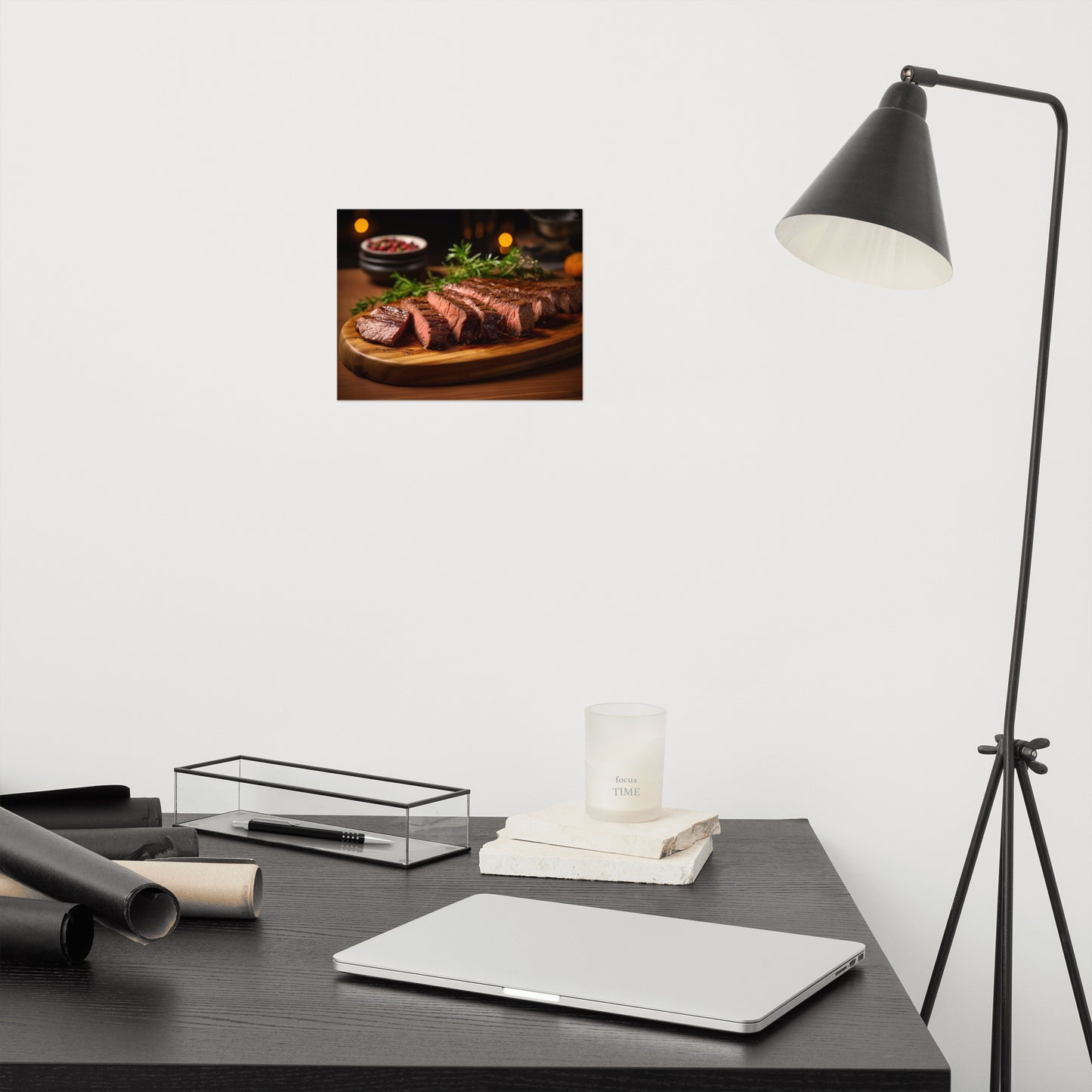 Food Art Steak Photorealistic Digital Artwork Loose Art Print