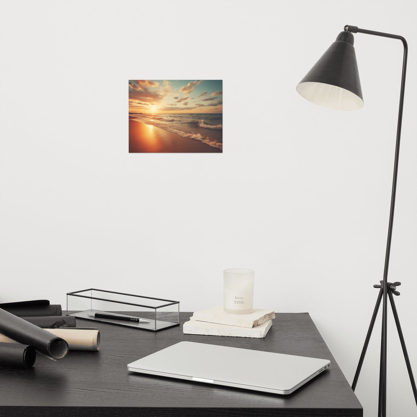 Sunset Sojourn Photorealistic Painting Digital Artwork Loose Art Print