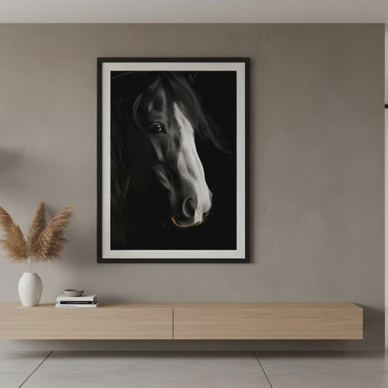 Moonlit Mane Photorealism - Digital Artwork Equestrian Art