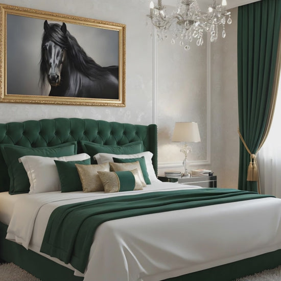 Black Beauty's Gaze Photorealistic Digital Horse Artwork Loose Art Print