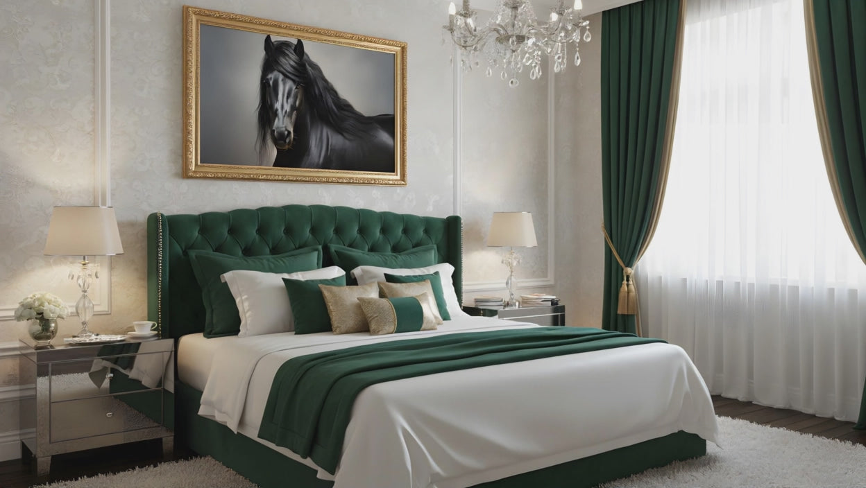 Black Beauty's Gaze Photorealistic Digital Horse Artwork Loose Art Print