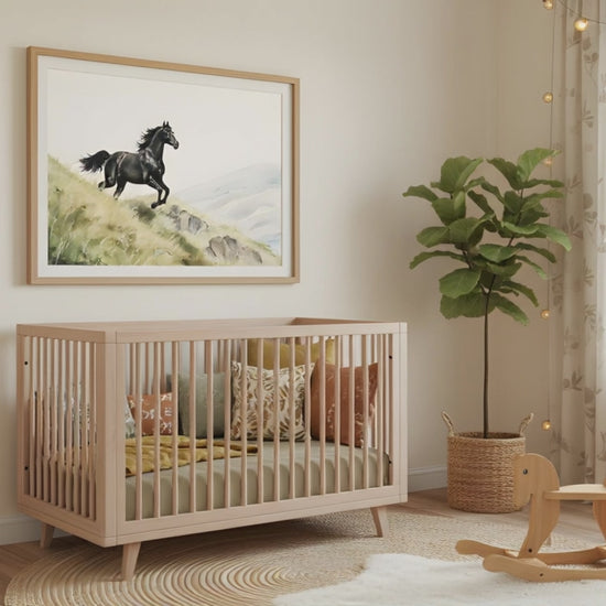 Wild at Heart Rustic Wildlife Watercolor Painting Digital Artwork Equestrian Art