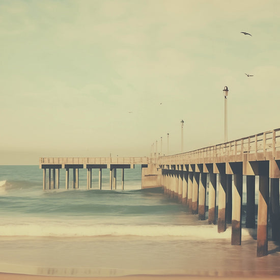 A Blast from the Past Subdued Retro Coastal Photorealism Digital Painting Loose Art Print