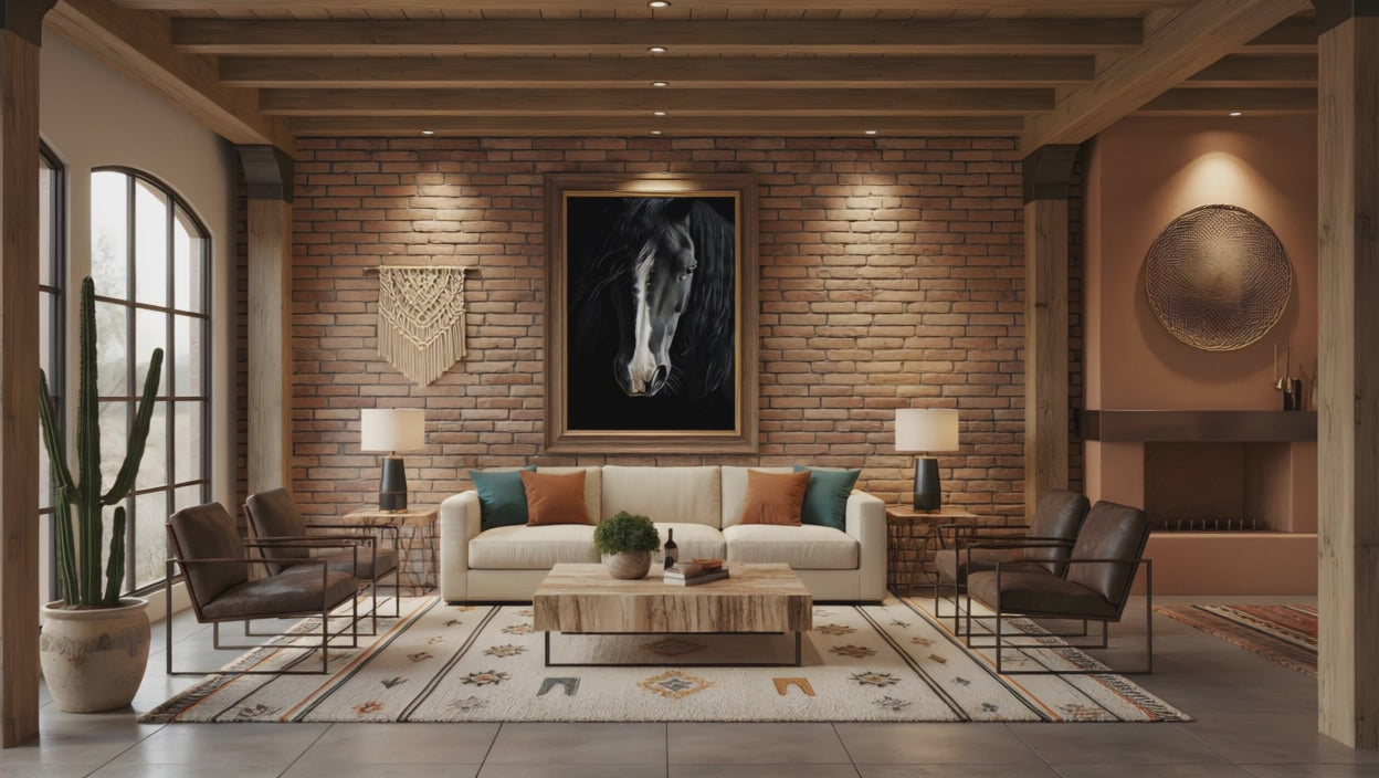 Midnight Majesty Photorealism - Digital Artwork Loose Art Print Equestrian Art