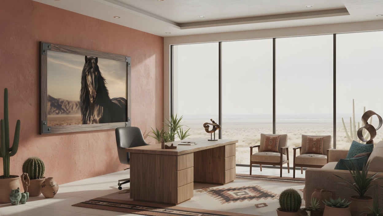 Dark Majesty Photorealistic Digital Artwork Equestrian Art